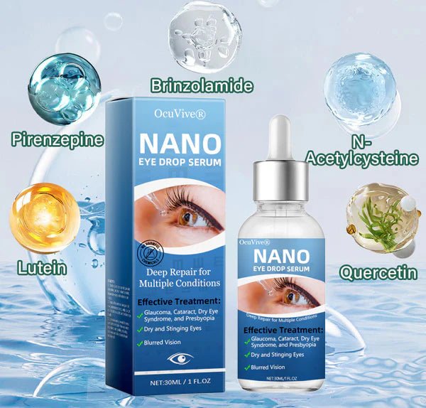 OcuVive® Nano Eye Drops Serum 👩‍⚕️ Ophthal mologists Recommended (Suitable for presbyopia, dry eye syndrome, glaucoma, cataracts and diabetic retinopathy) 🍀 - Aggil Express
