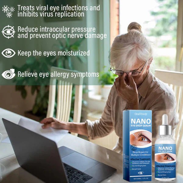 OcuVive® Nano Eye Drops Serum 👩‍⚕️ Ophthal mologists Recommended (Suitable for presbyopia, dry eye syndrome, glaucoma, cataracts and diabetic retinopathy) 🍀 - Aggil Express